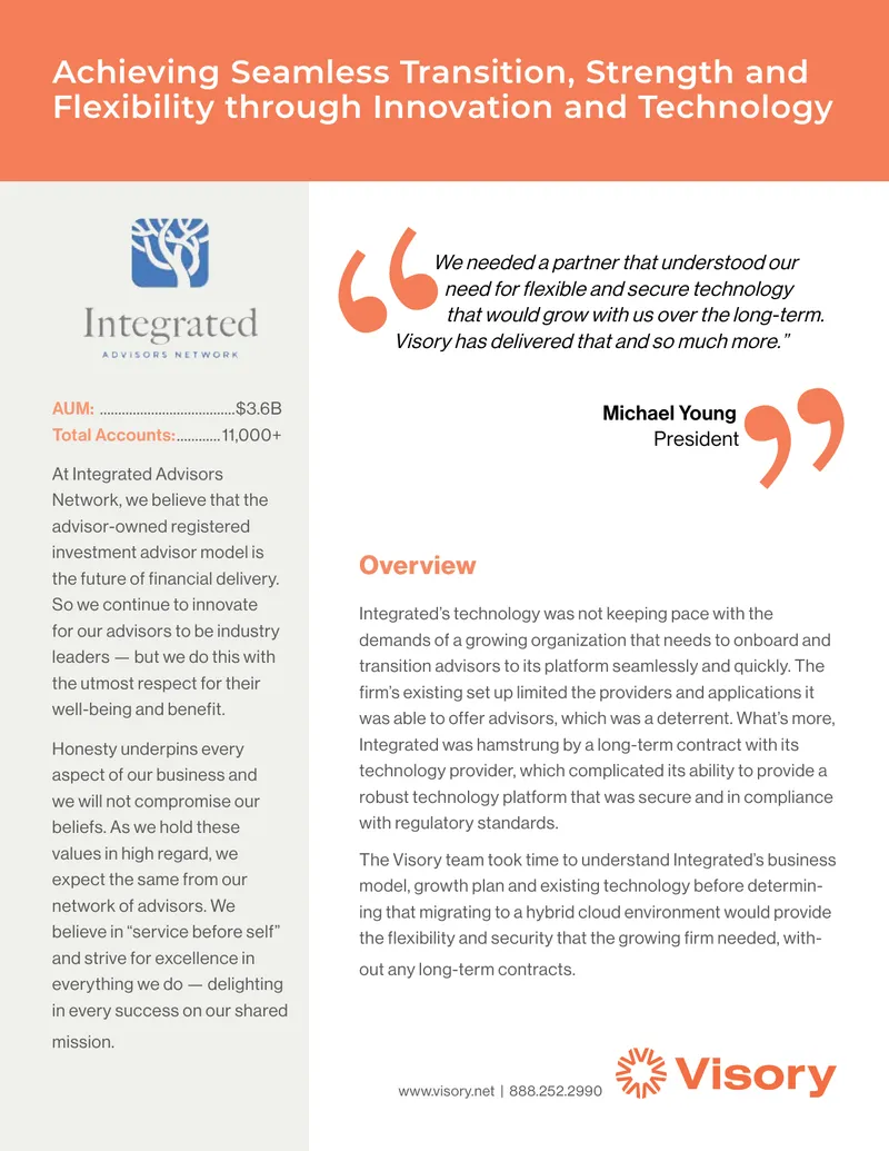 Hybrid Cloud Migration Strategy for Financial Advisors preview page 1