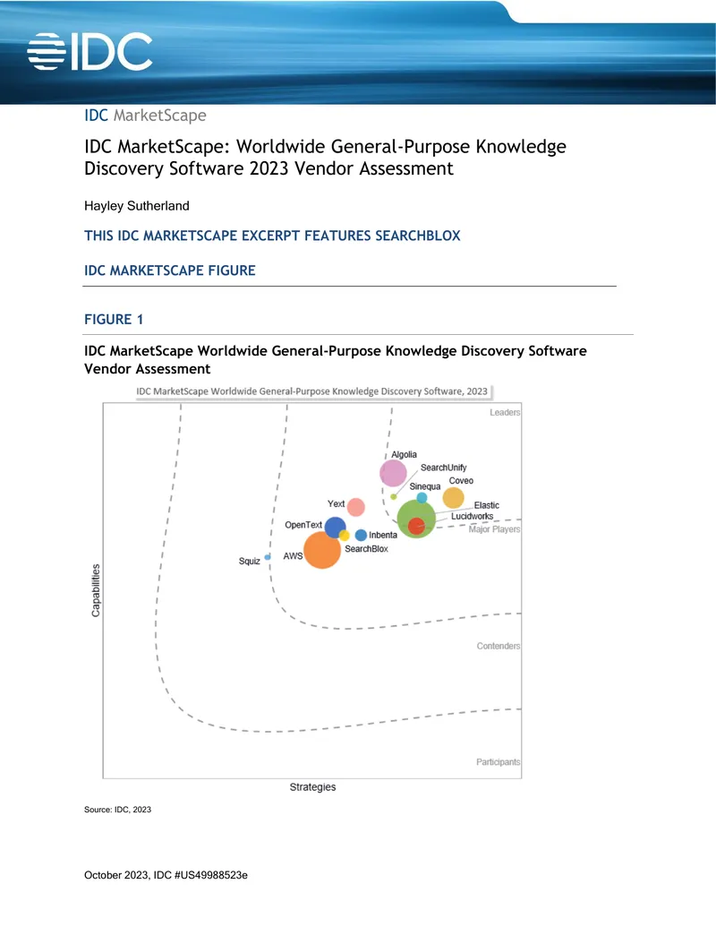 Worldwide General-Purpose Knowledge Discovery Software 2023 Vendor Assessment preview page 1
