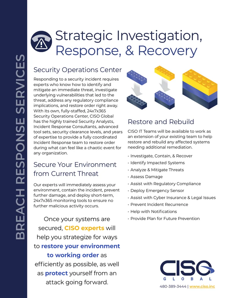 Incident Response and Cybersecurity Services Overview preview page 1