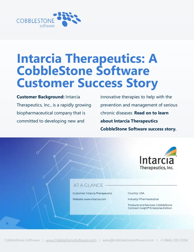 Intarcia Therapeutics Customer Success Story with CobbleStone Software preview page 1