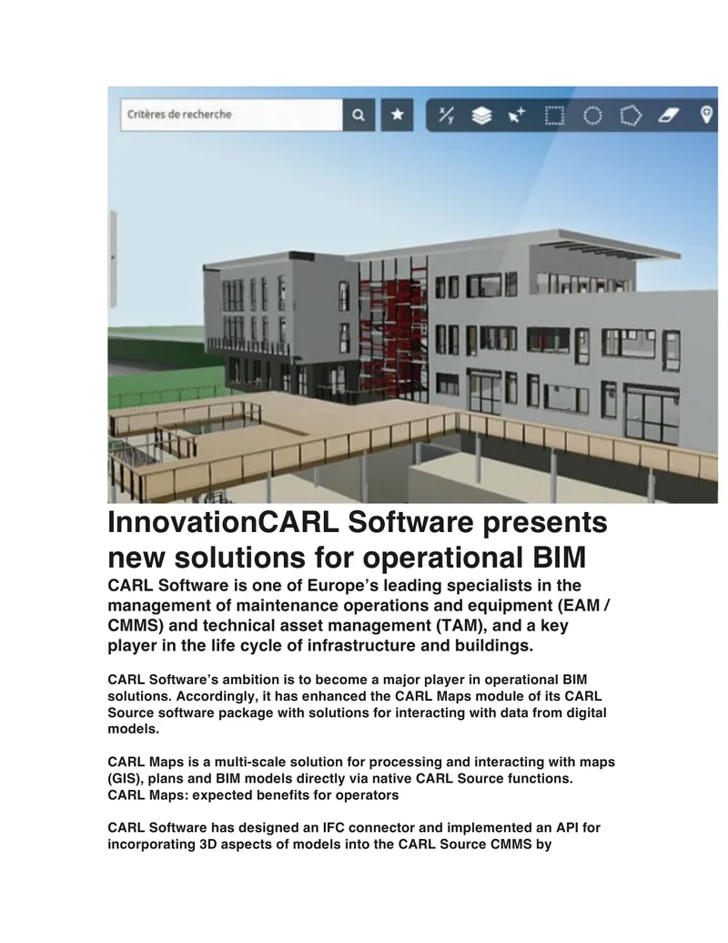 Operational BIM Solutions Integration in CARL Source preview page 1