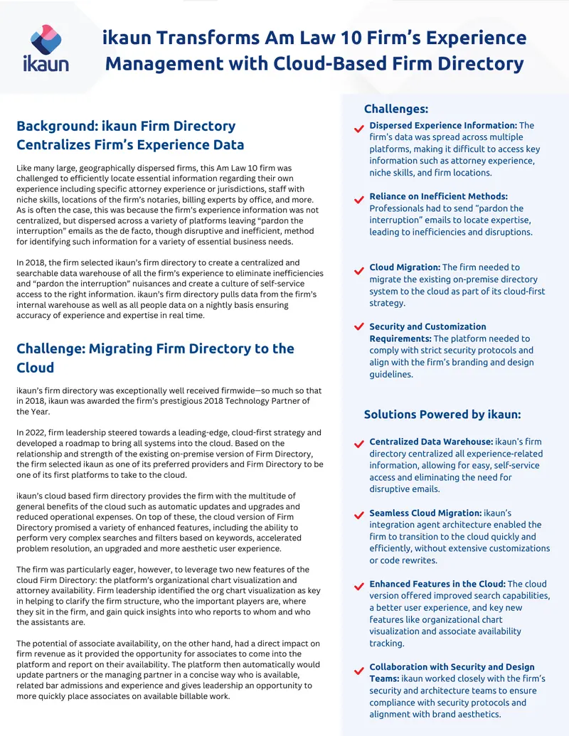 ikaun Firm Directory Implementation Case Study preview page 1