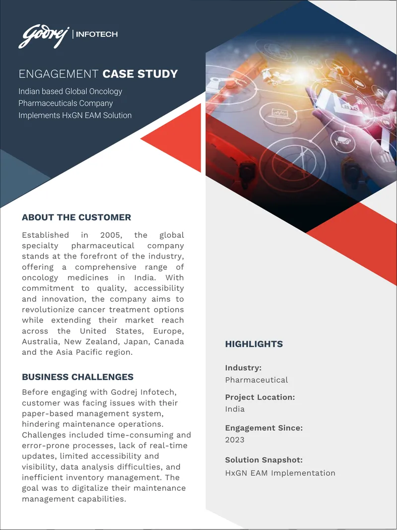 Oncology Pharmaceuticals Company HxGN EAM Implementation Case Study preview page 1