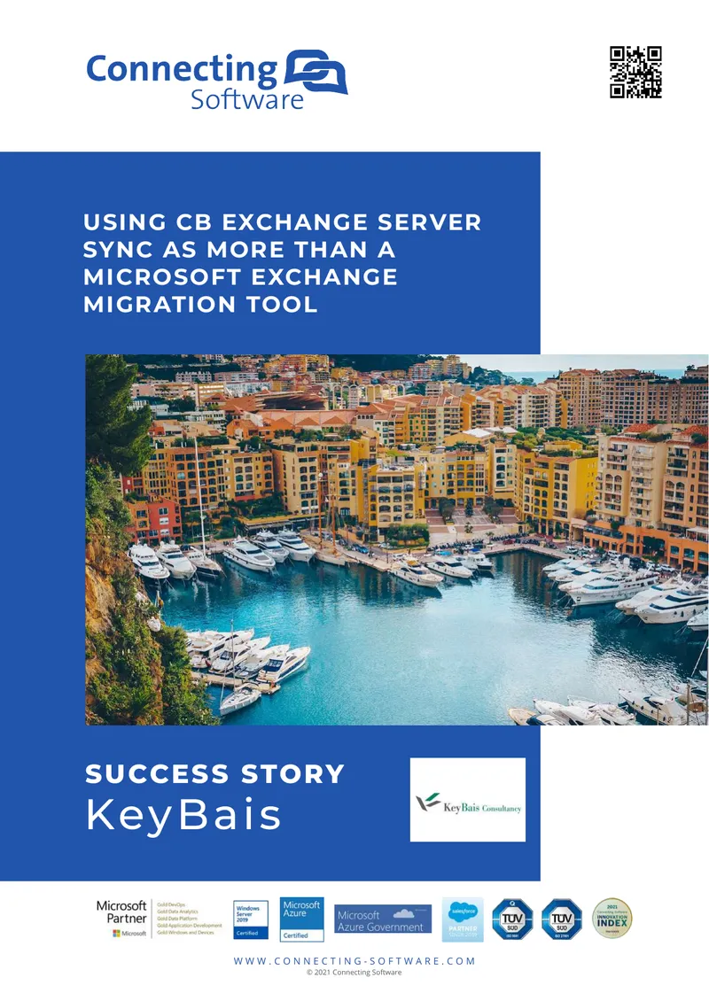 KeyBais Consultancy Success with CB Exchange Server Sync preview page 1