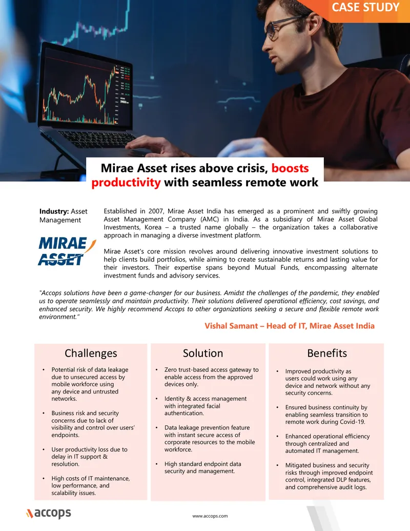 Mirae Asset Case Study on Remote Work Solutions preview page 1