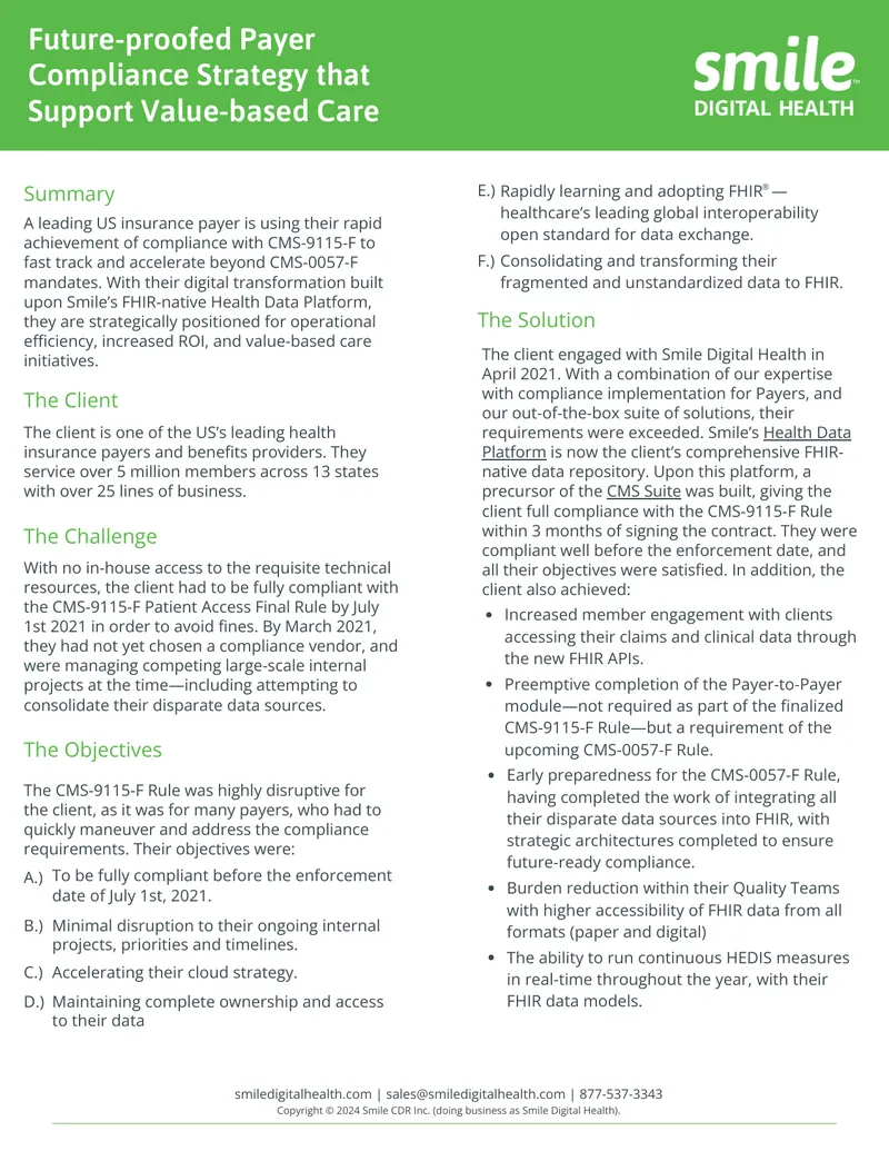 Payer Compliance Strategy and Digital Transformation preview page 1
