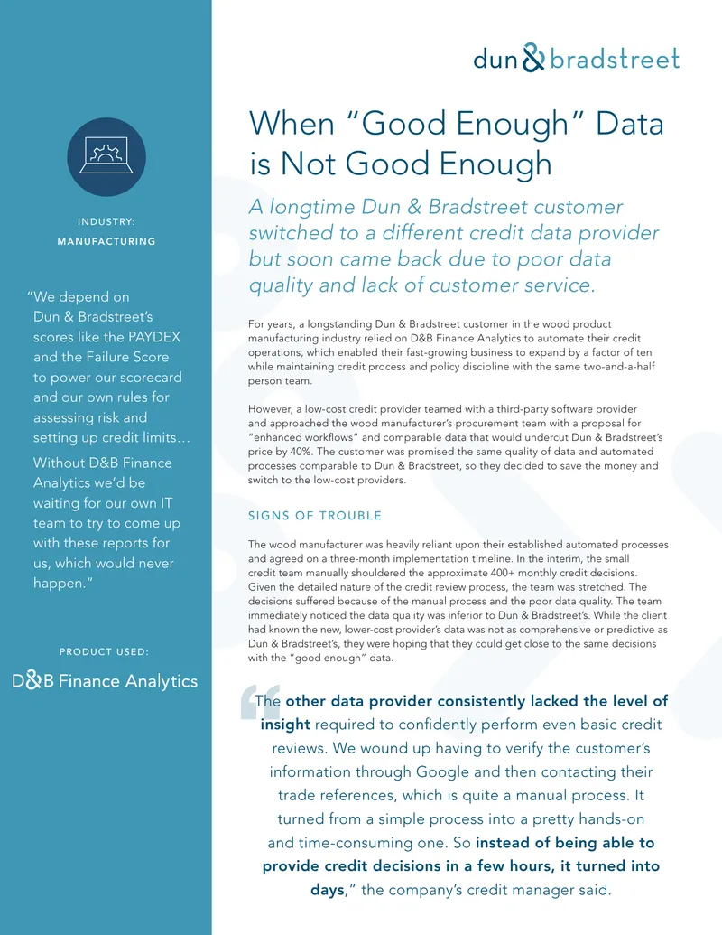 Challenges of Switching Credit Data Providers preview page 1