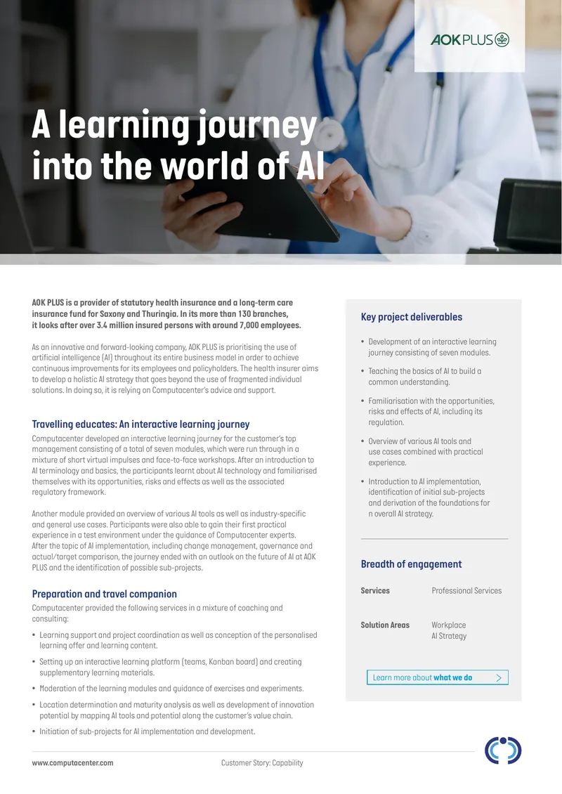 Interactive Learning Journey for AI Implementation preview page 1