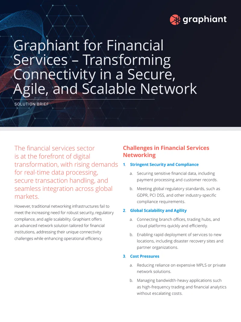Graphiant Networking Solutions for Financial Services preview page 1