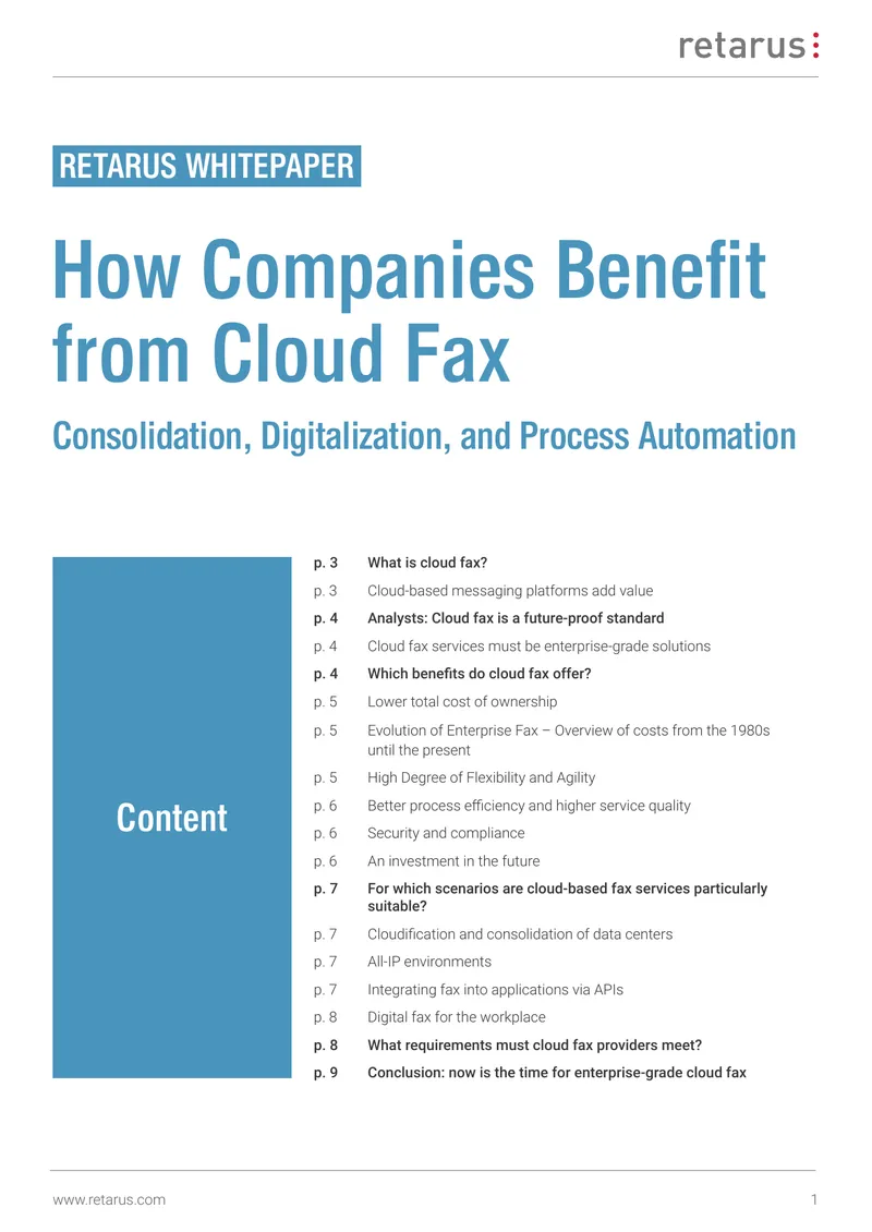 Cloud Fax Solutions and Their Benefits preview page 1