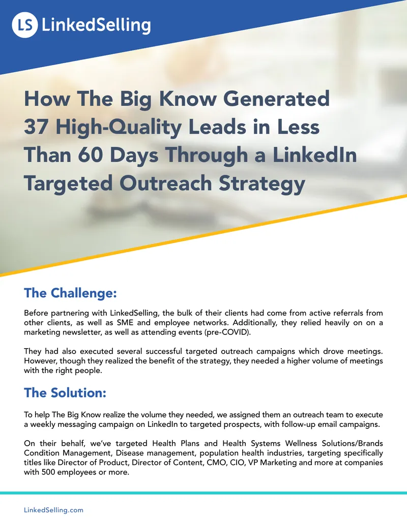 LinkedIn Targeted Outreach Strategy Case Study preview page 1