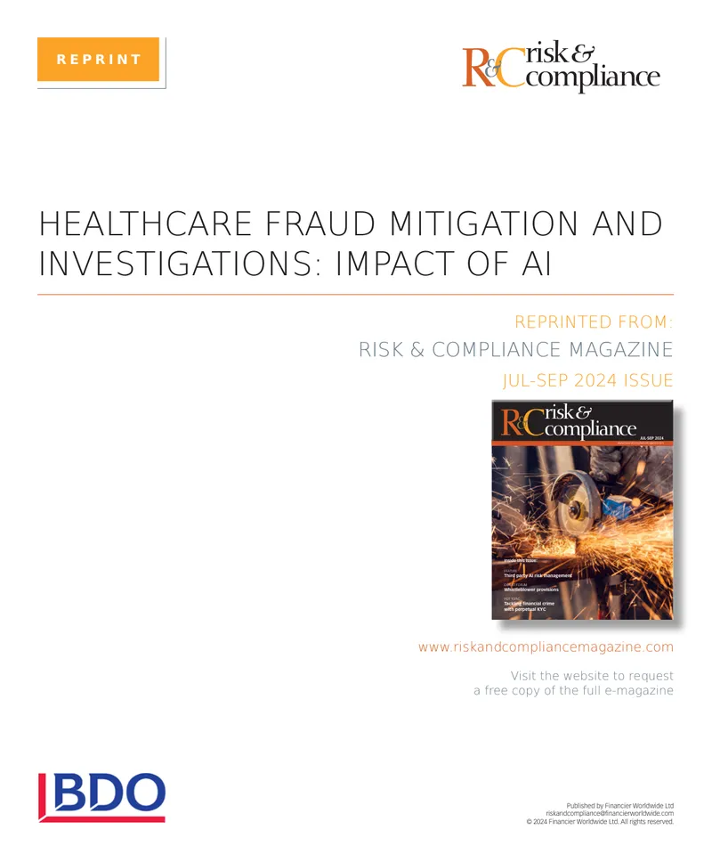 Healthcare Fraud Mitigation and Investigations Impact of AI preview page 1