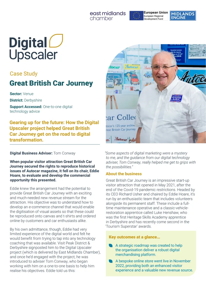 Digital Transformation Support for Great British Car Journey preview page 1