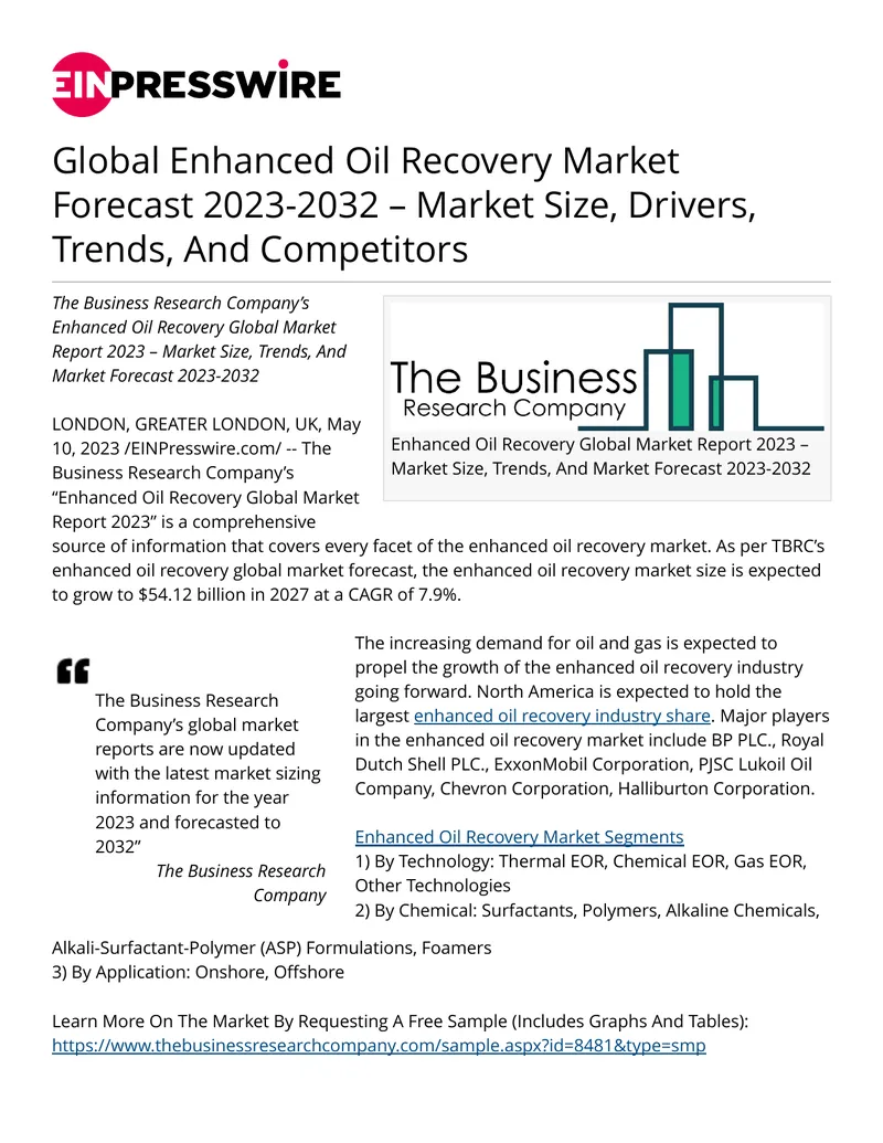 Enhanced Oil Recovery Global Market Report 2023 preview page 1