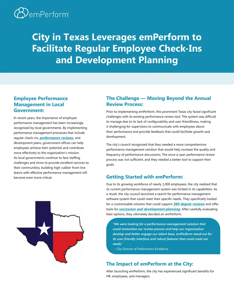 Employee Performance Management in Local Government preview page 1