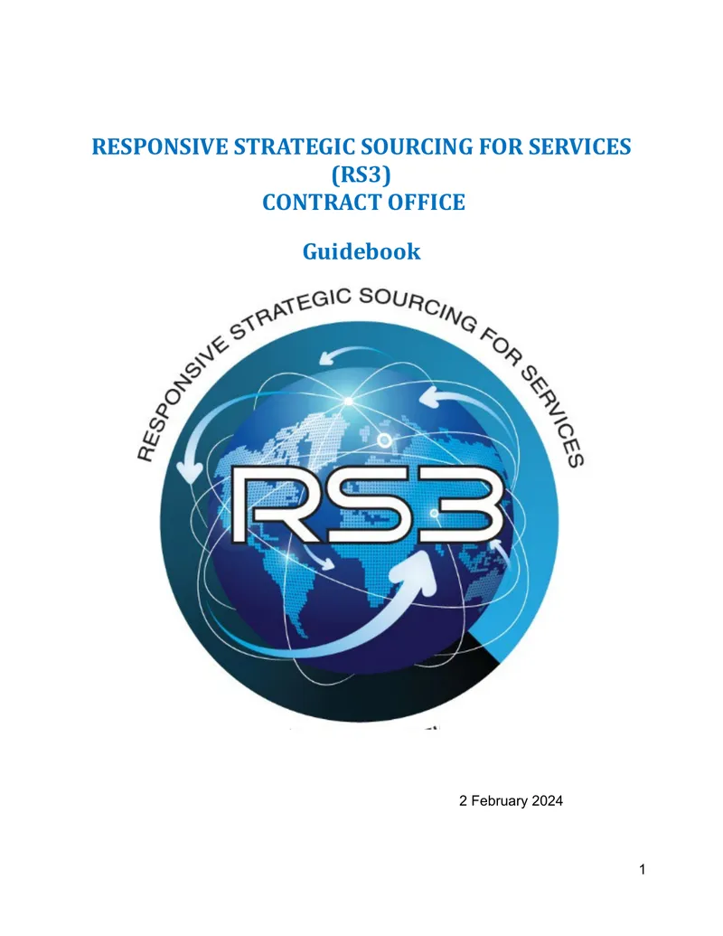 Responsive Strategic Sourcing for Services Guidebook preview page 1