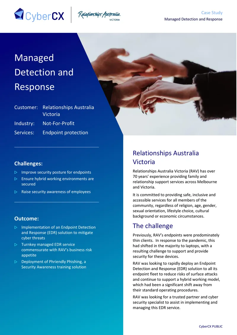 Managed Detection and Response Case Study preview page 1