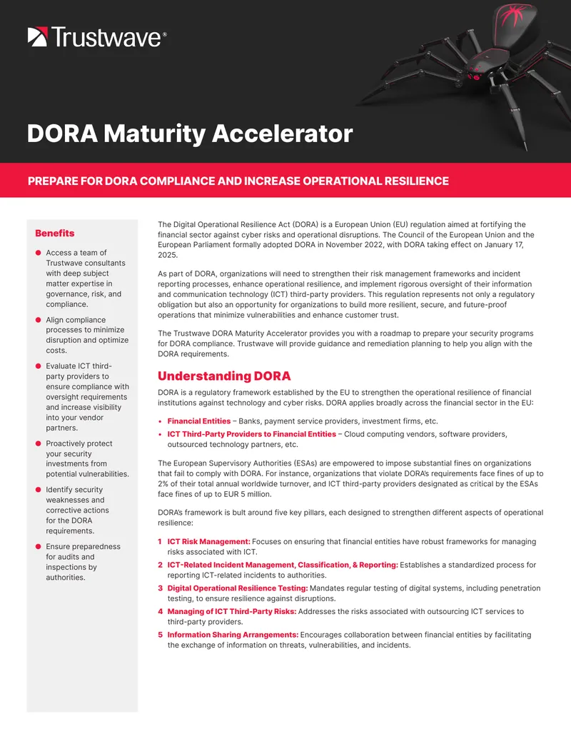 DORA Maturity Accelerator Compliance Guide preview page 1