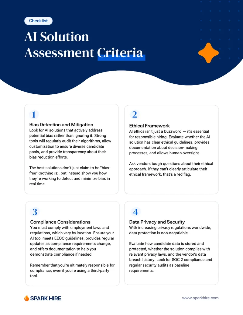 AI Solution Assessment Criteria Checklist preview page 1