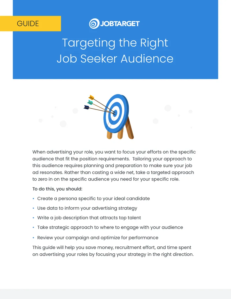 Targeting the Right Job Seeker Audience Guide preview page 1