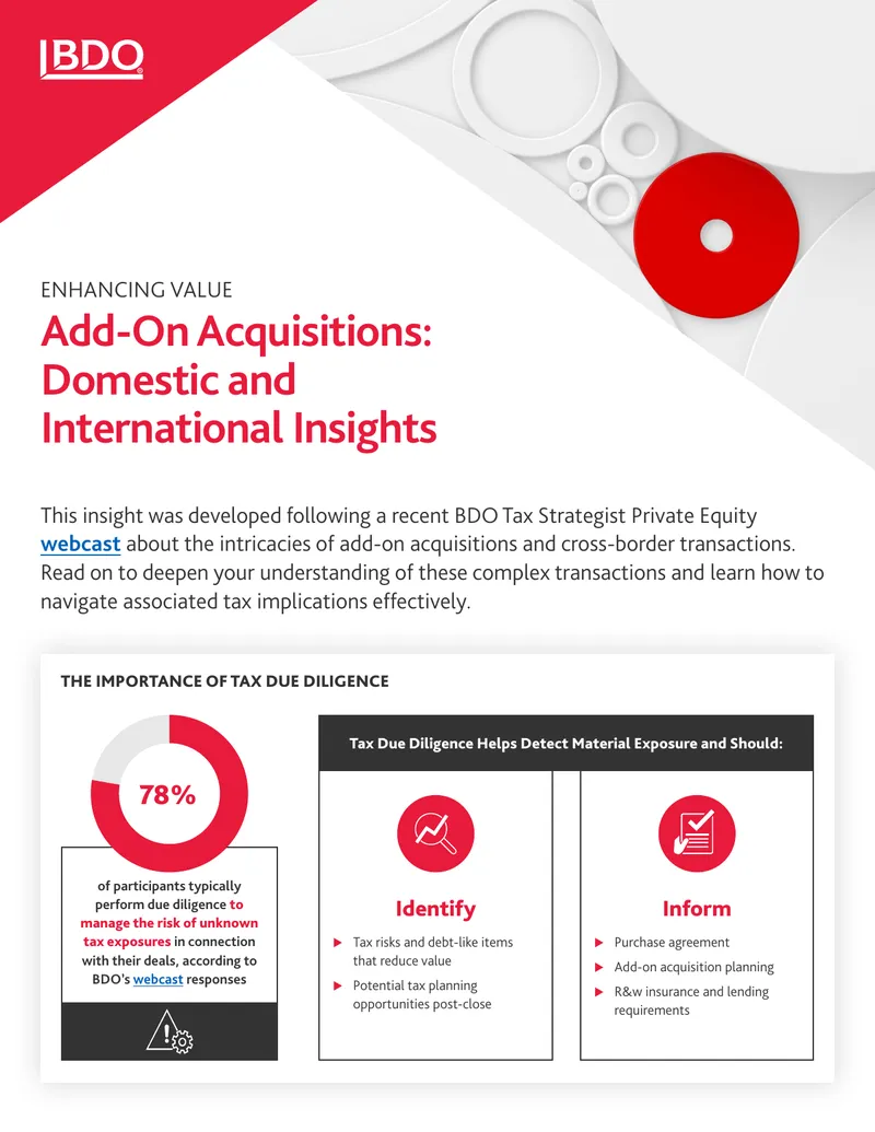 Tax Considerations for Add-On Acquisitions preview page 1