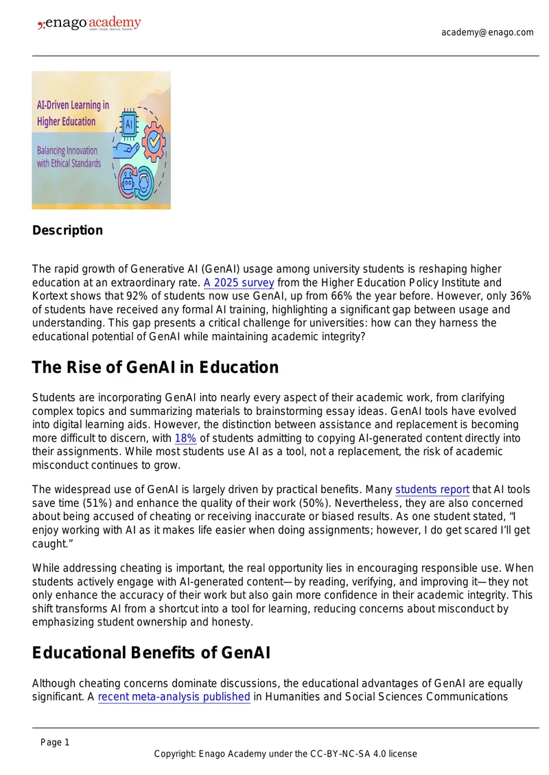 Generative AI Integration in Higher Education preview page 1