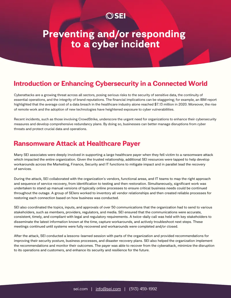 Cybersecurity Response and Recovery Strategies preview page 1