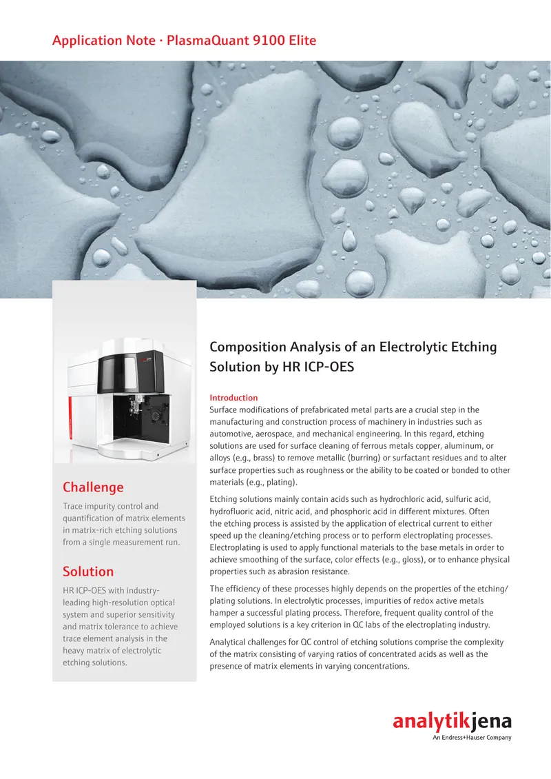 Composition Analysis of Electrolytic Etching Solutions preview page 1