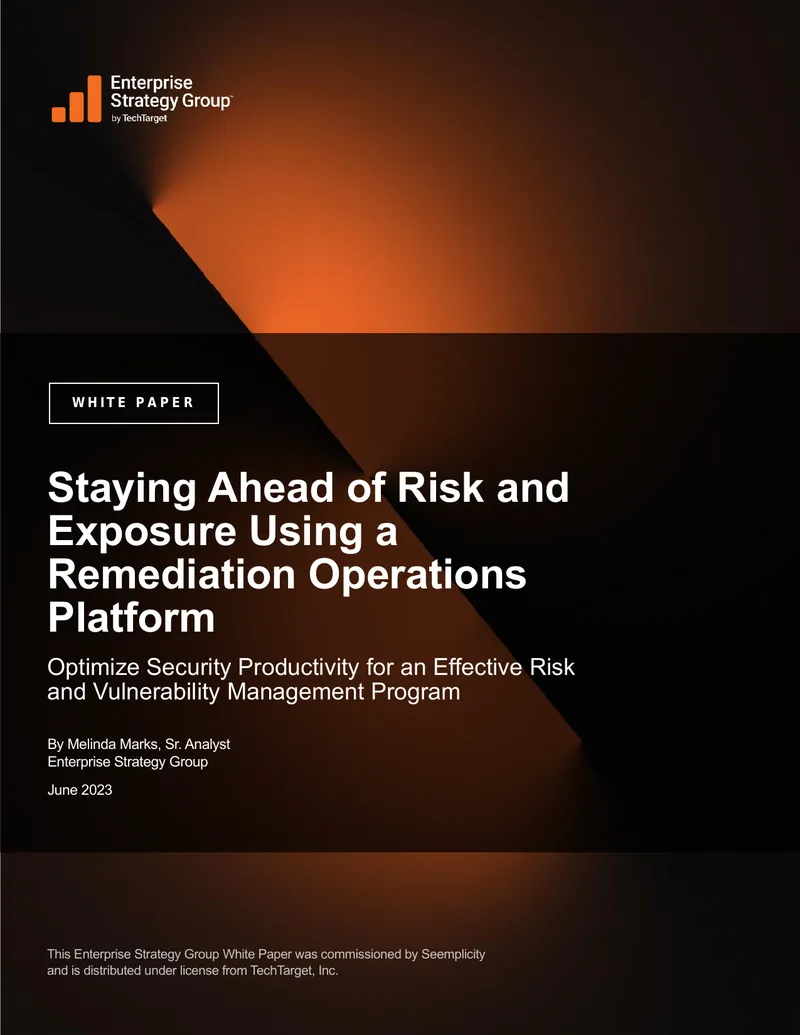 Staying Ahead of Risk and Exposure Using a Remediation Operations Platform preview page 1