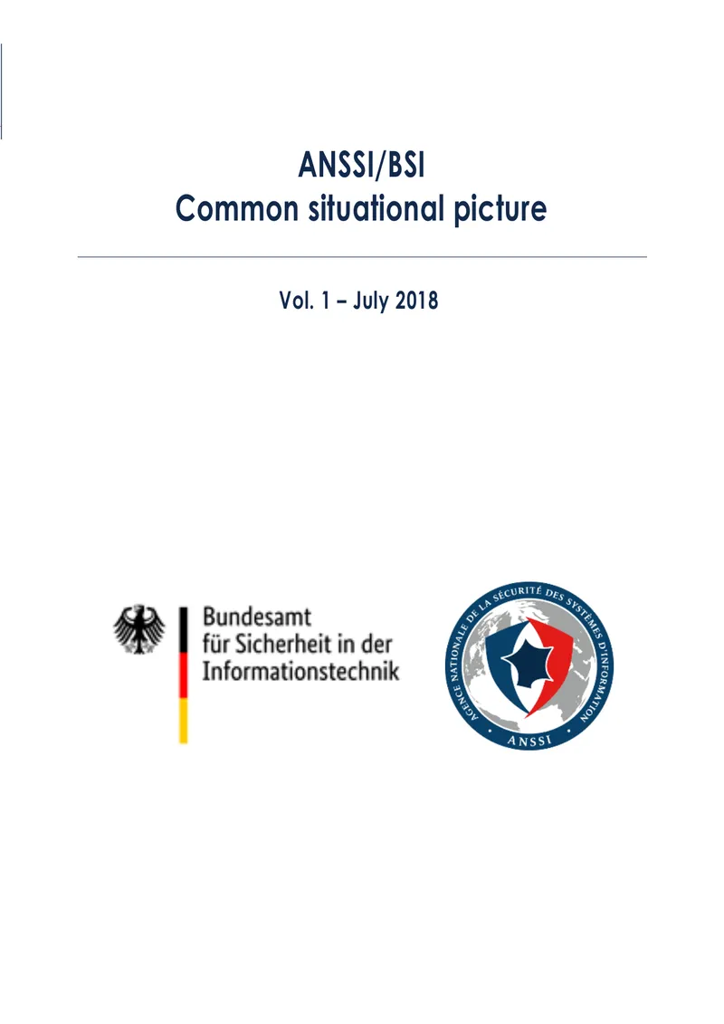 ANSSI BSI Common Situational Picture Report preview page 1