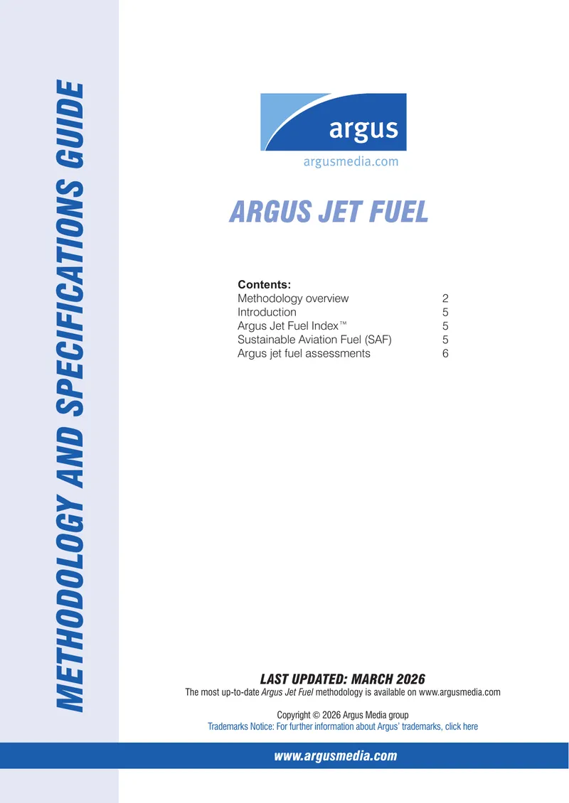 Argus Jet Fuel Methodology and Specifications Guide preview page 1