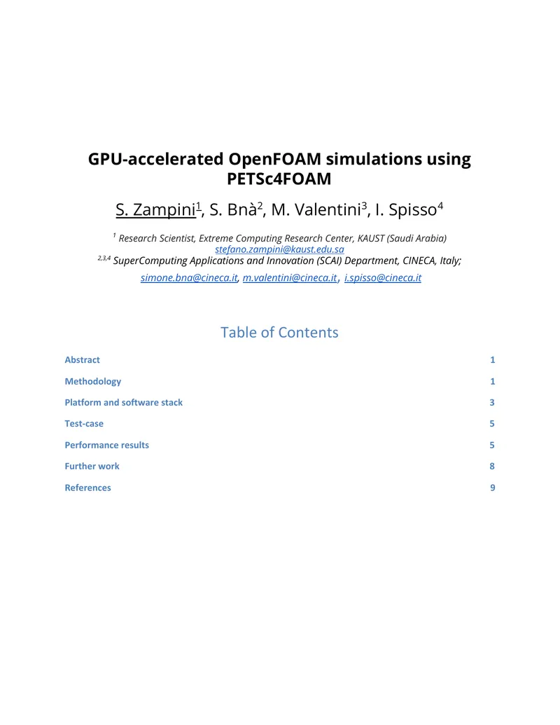 GPU-accelerated OpenFOAM Simulations with PETSc preview page 1