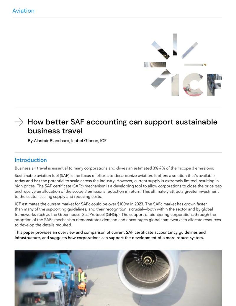 Sustainable Aviation Fuel Certificate Accounting Guide preview page 1