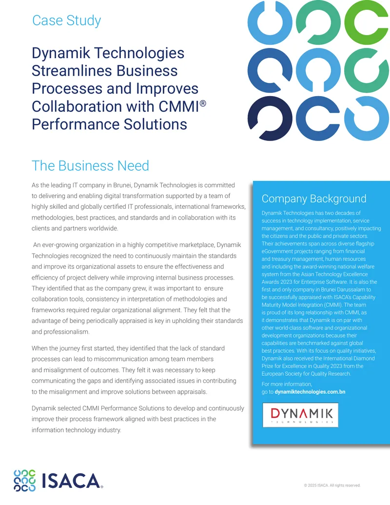 Dynamik Technologies CMMI Performance Solutions Case Study preview page 1
