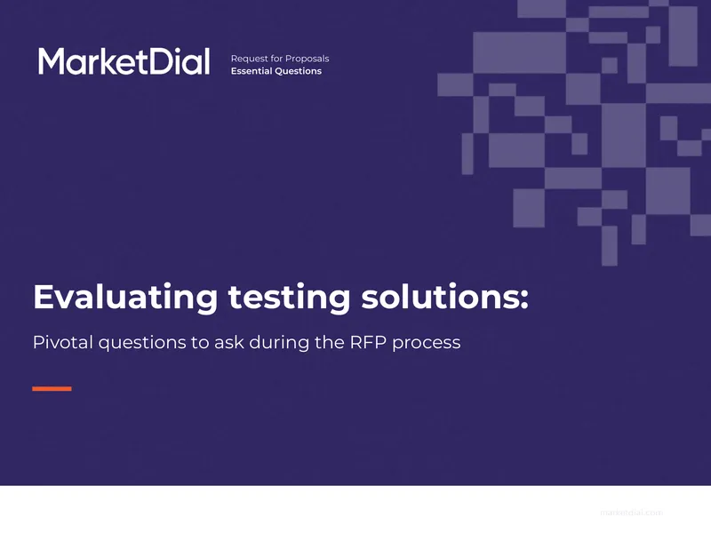 Request for Proposals Essential Questions for Testing Solutions preview page 1