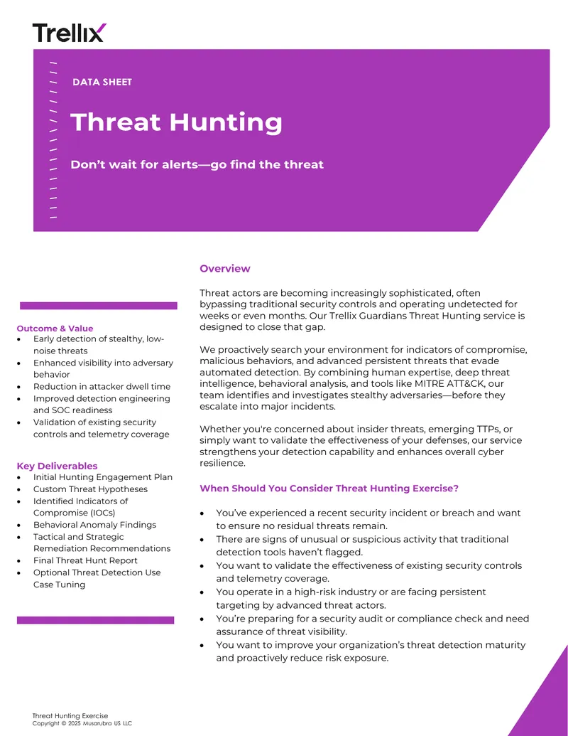 Threat Hunting Service Methodology and Deliverables preview page 1
