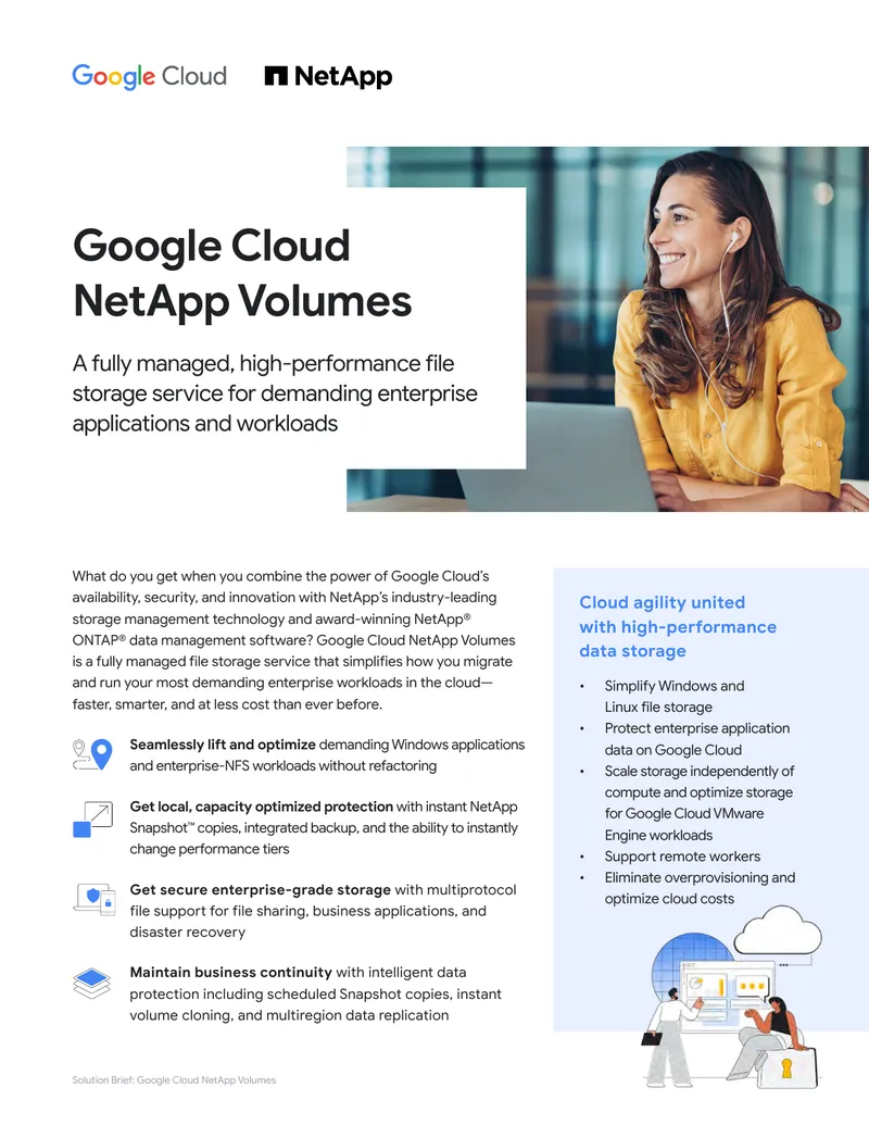 Google Cloud NetApp Volumes Solution Brief preview page 1