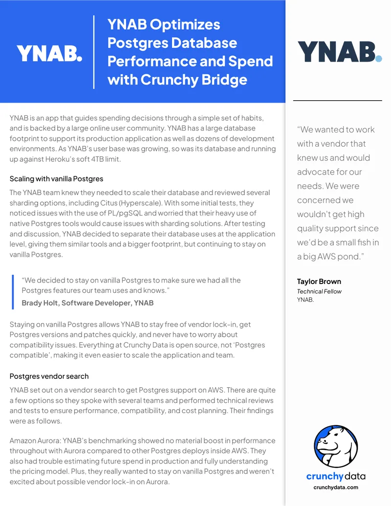 YNAB Postgres Database Performance Optimization preview page 1