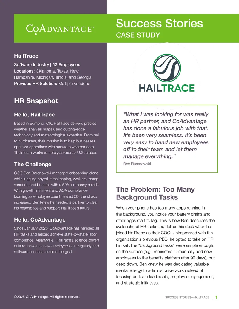 HailTrace Case Study on HR Solutions preview page 1