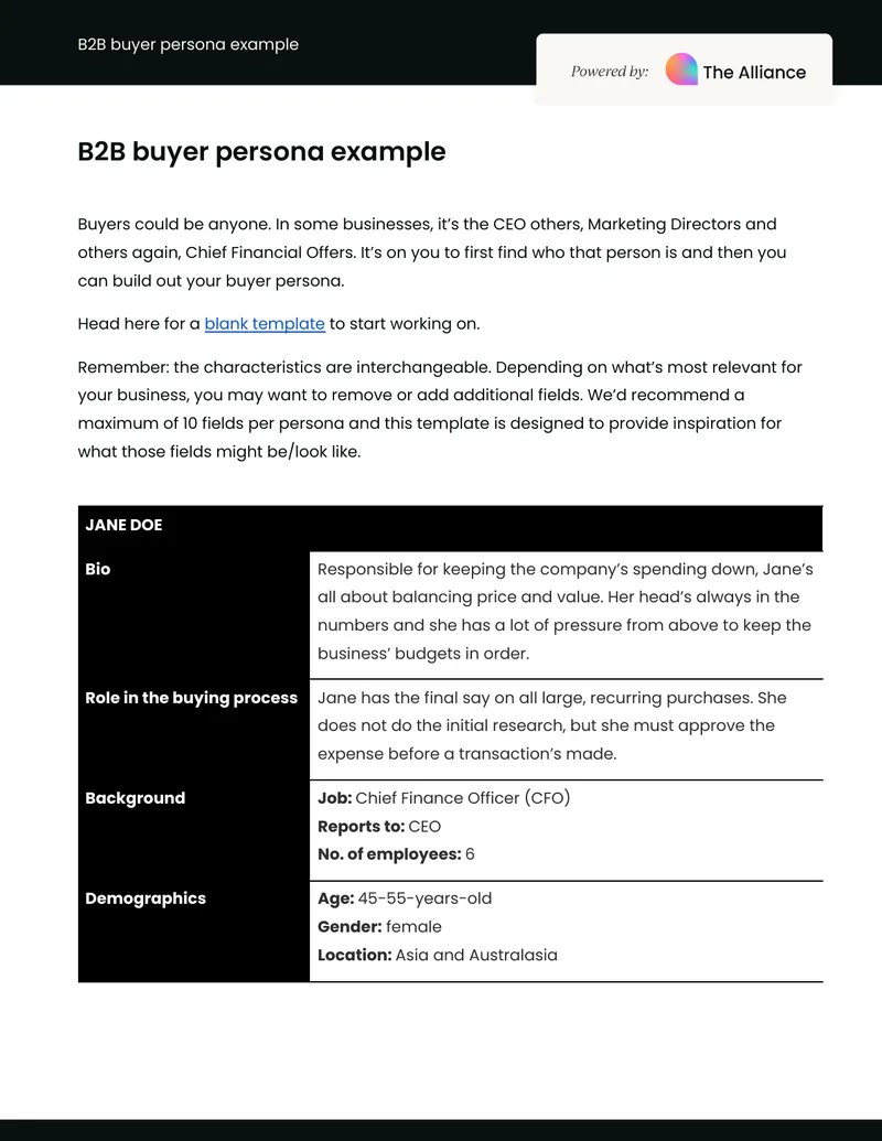 B2B Buyer Persona Development Guide preview page 1