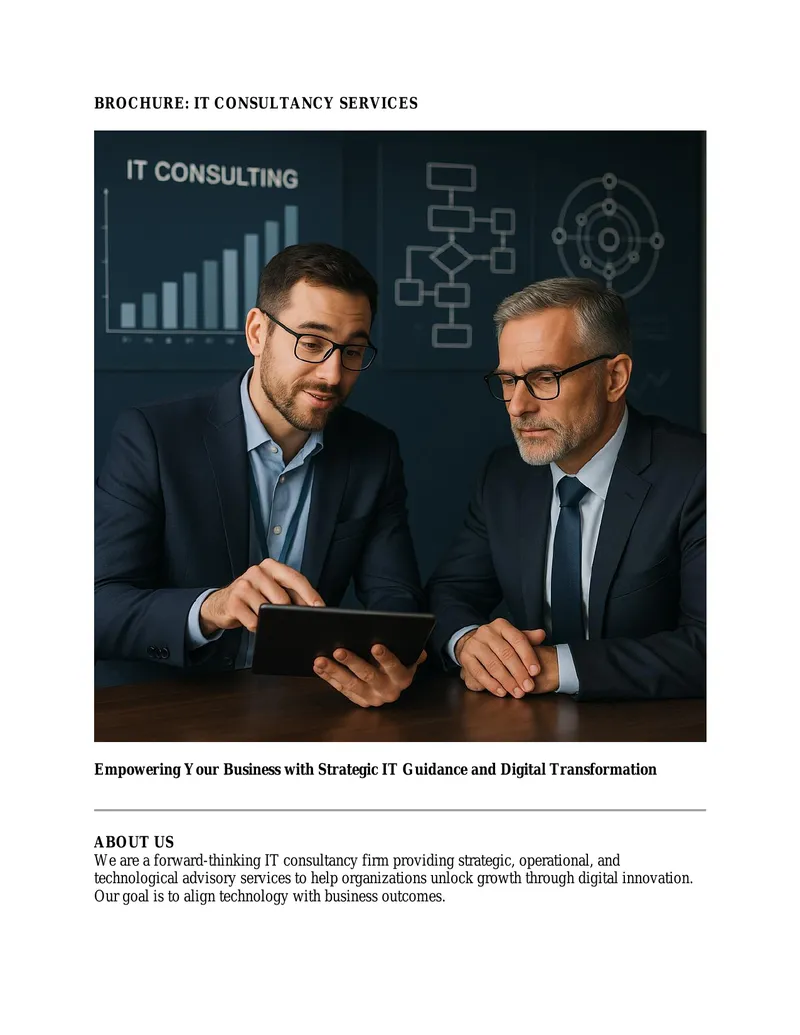 IT Consultancy Services Overview preview page 1