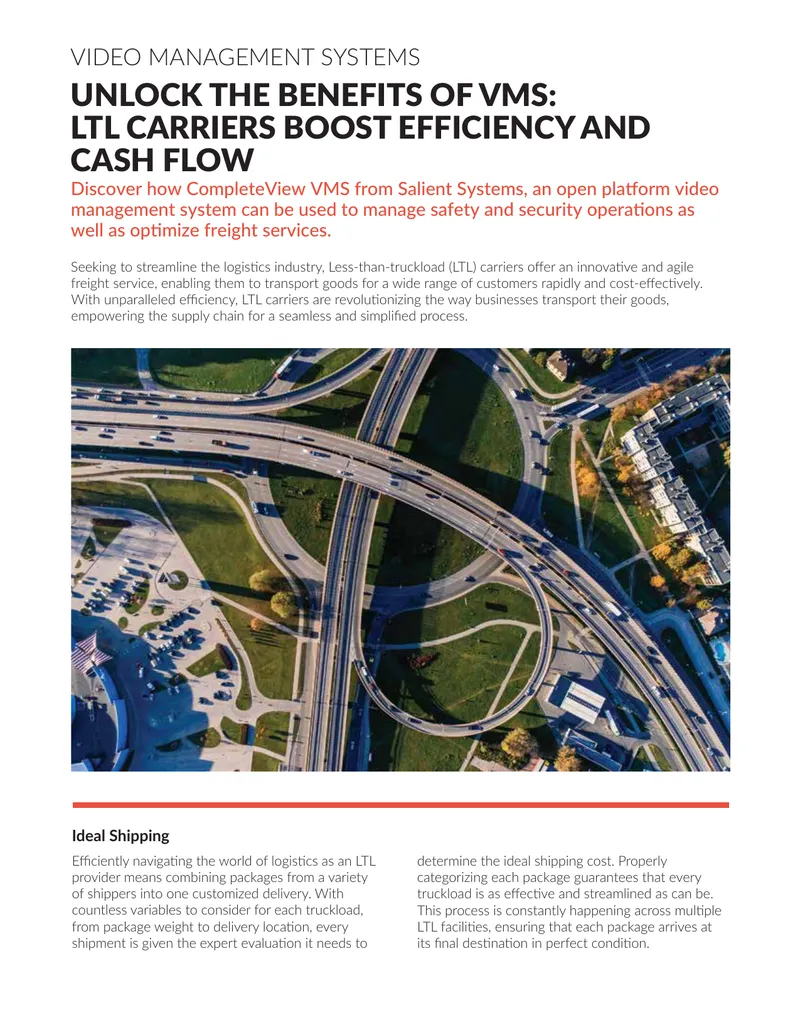 Logistics Optimization Using Video Management Systems preview page 1