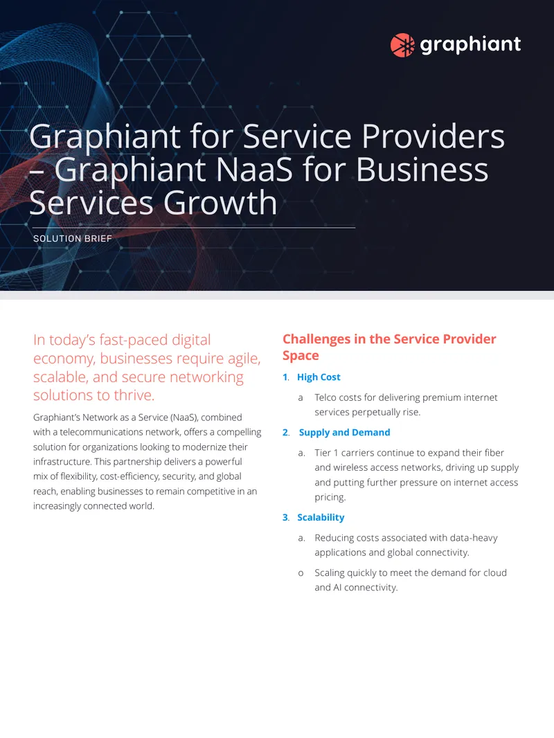 Graphiant Network as a Service for Service Providers preview page 1