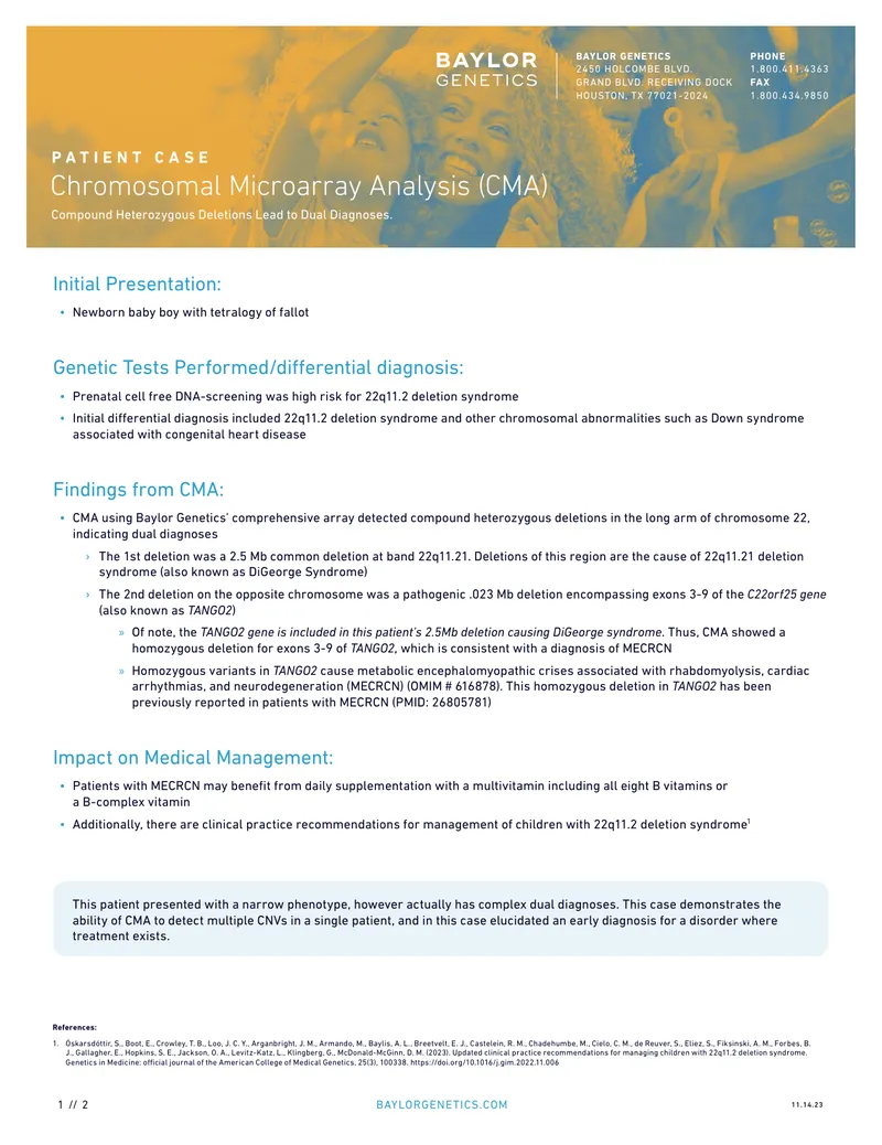 Chromosomal Microarray Analysis Case Study preview page 1